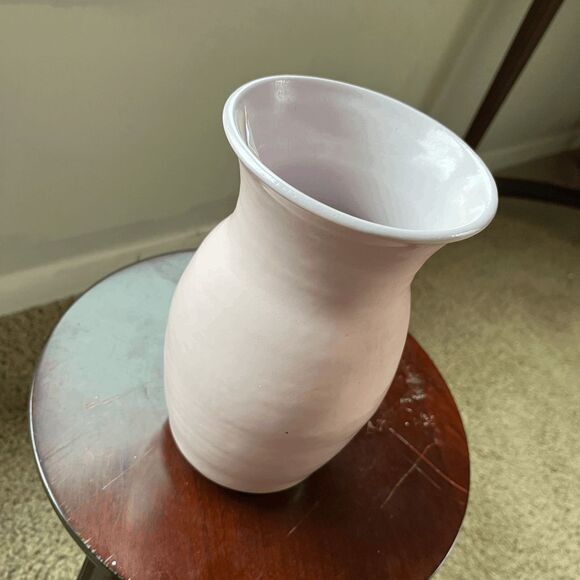 VTG Anne Muldery Studio Pottery Vase (1986) Pink Pastel Art Pottery w/ Sculptura - Picture 6 of 8